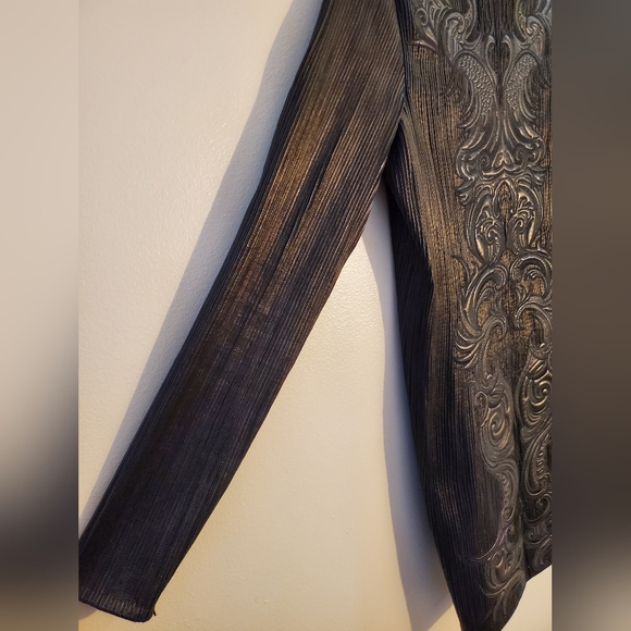 ROBERTO CAVALLI Black Leather Mini Dress Women's Size 44 - Picture 6 of 16